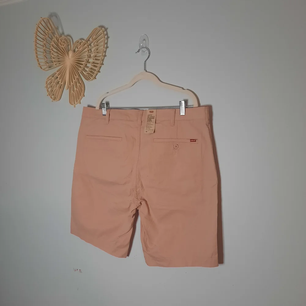 Levis XX Chino Standard Taper Shorts Mens 38 Peach Pink Stretch Twill New
